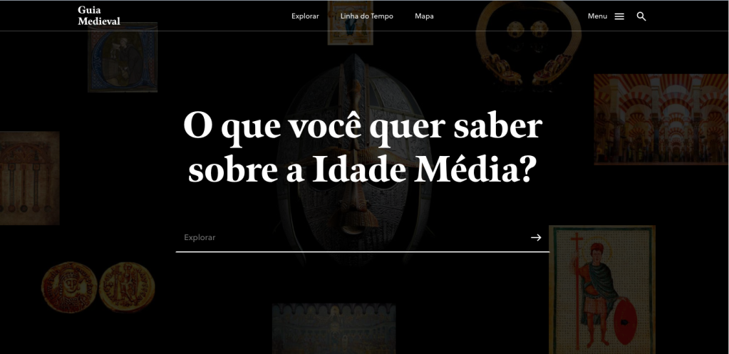 Homepage do Guia Medieval.
