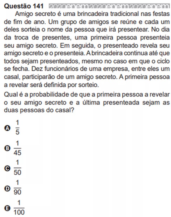 Enem questão 114 de matemática Enem questão 114 de matemática