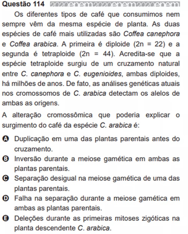 Enem questão 114 Enem questão 114