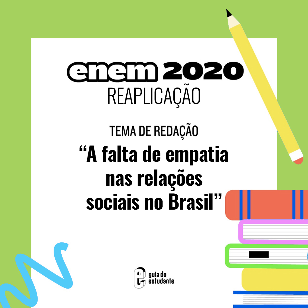 Tema da redação na reaplicação do Enem 2020