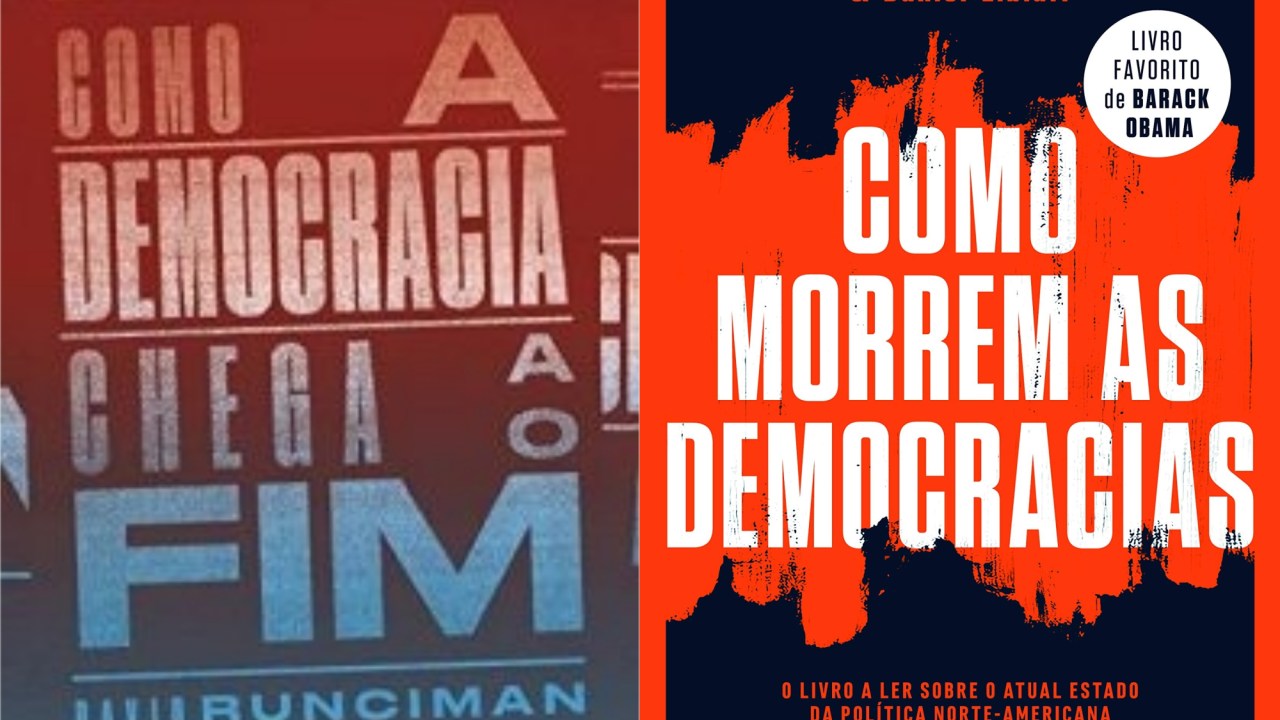 Capas de livros sobre a democracia