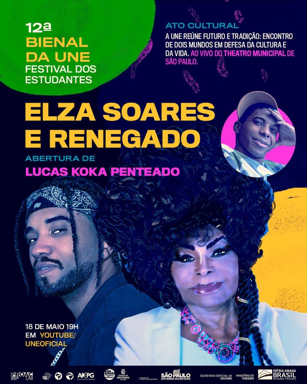 Bienal da UNE celebra Elza Soares e Semana de Arte Moderna de 1922