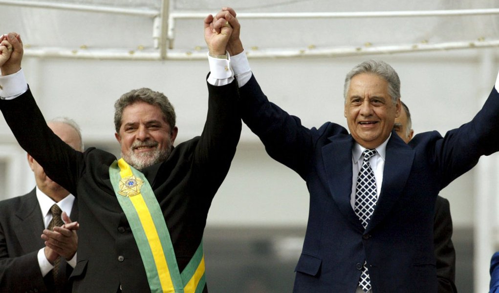 FHC e Lula na transição de poder em 2003