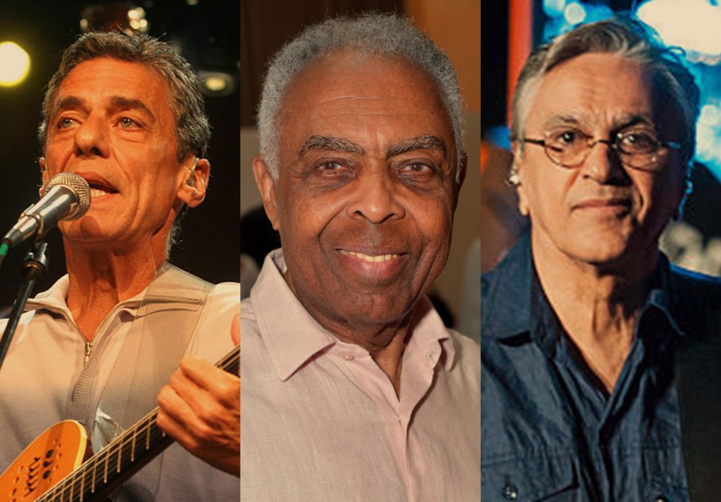Chico Buarque, Gilberto Gil e Caetano Veloso