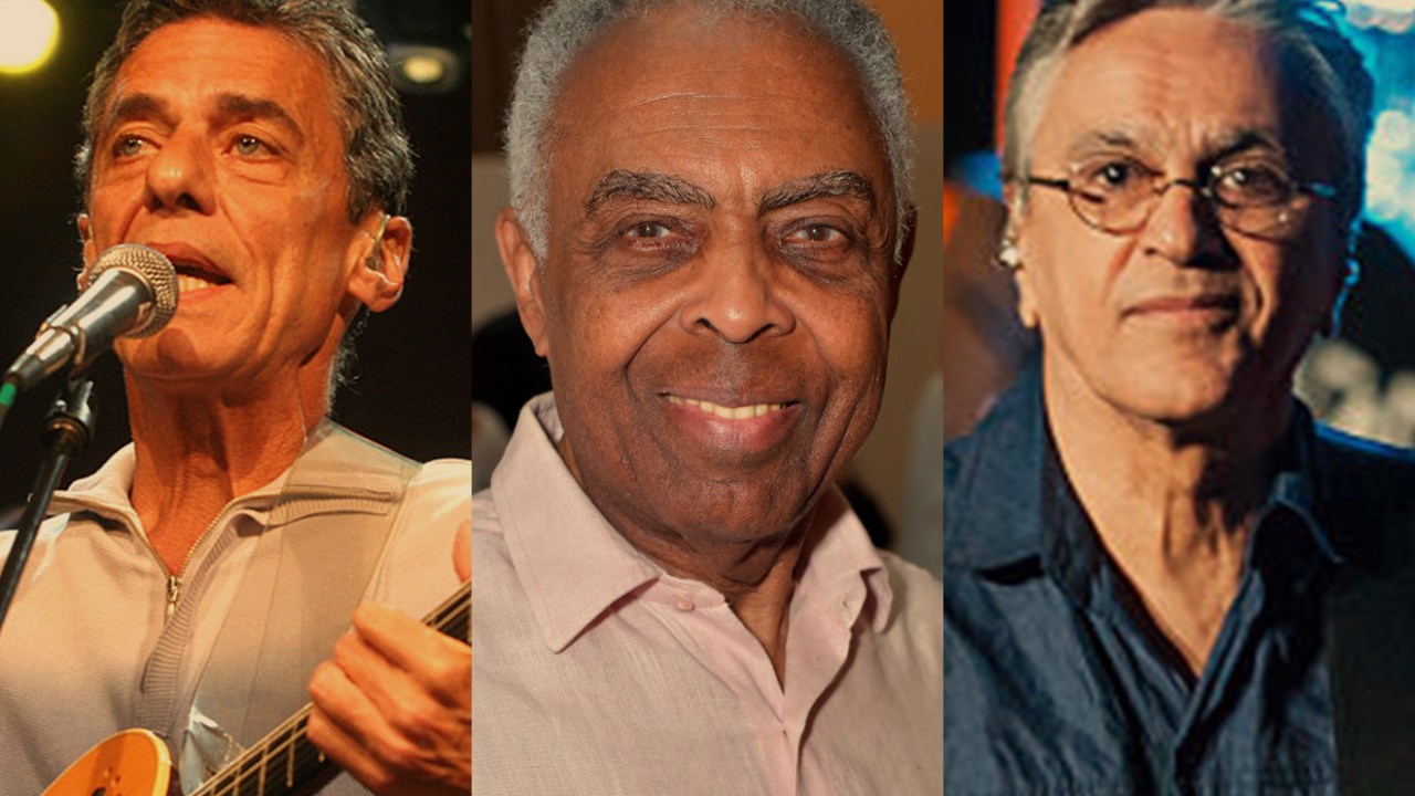 Chico Buarque, Gilberto Gil e Caetano Veloso