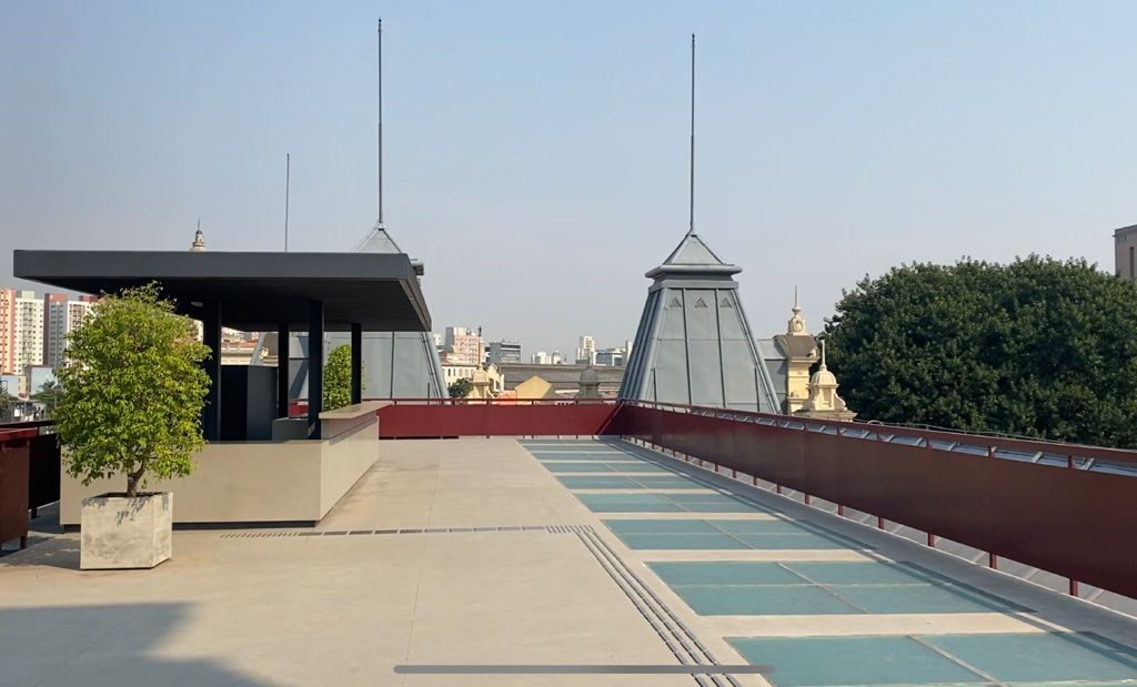 Terraço do Museu da Língua Portuguesa.