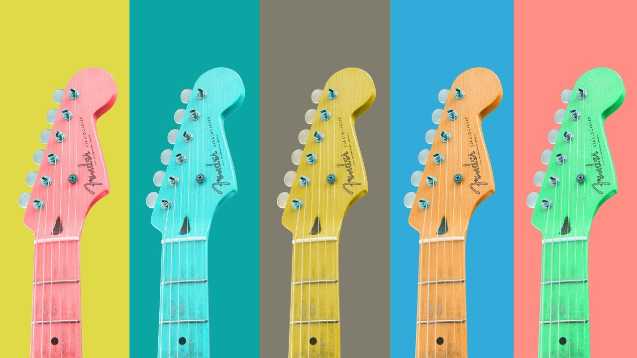 guitarras coloridas