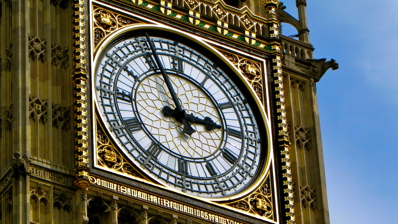 Torre do Relógio de Londres, com o famoso Big Ben
