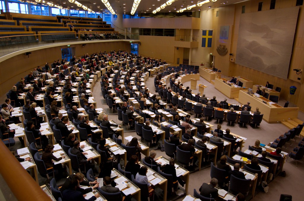 Vista do parlamento sueco