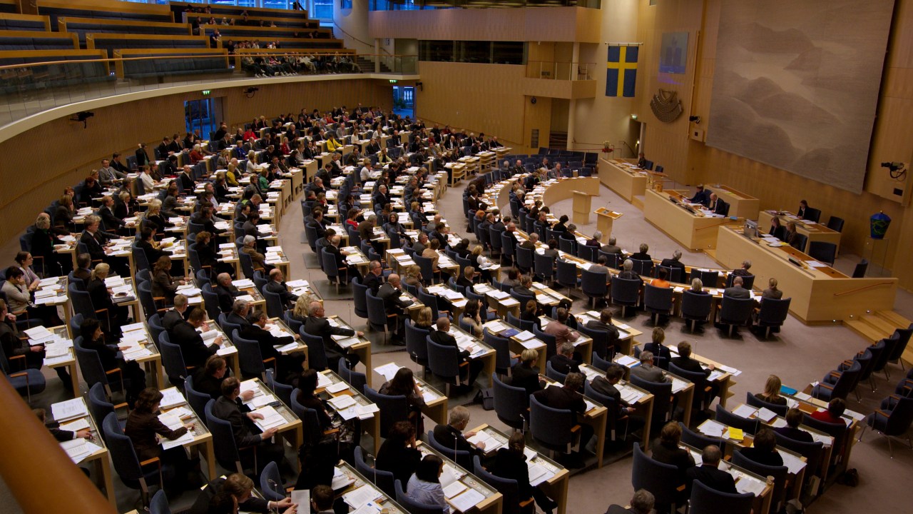 Vista do parlamento sueco
