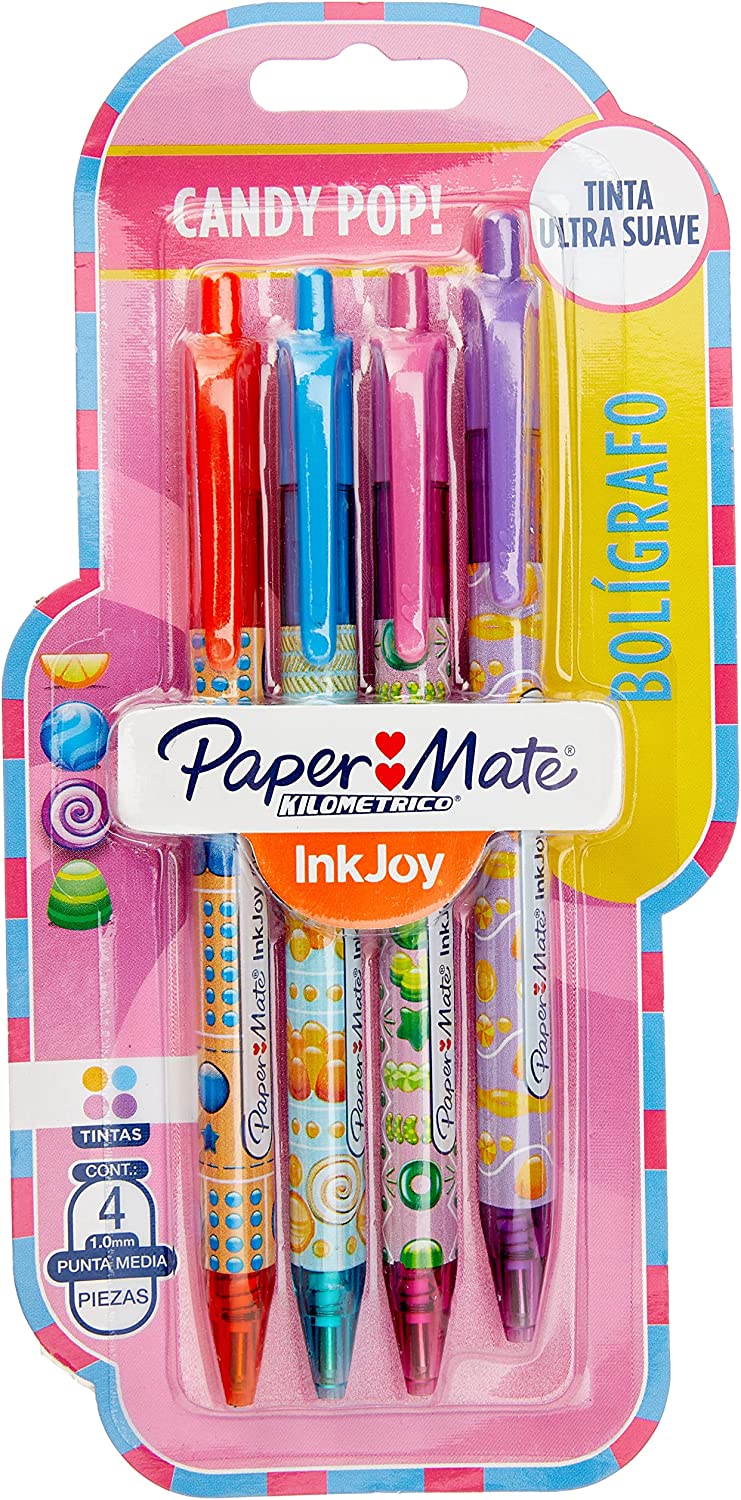 Kit 4 canetas coloridas Paper Mate Candy Pop