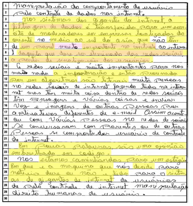 compet&ecirc;ncia 2 reda&ccedil;&atilde;o do enem