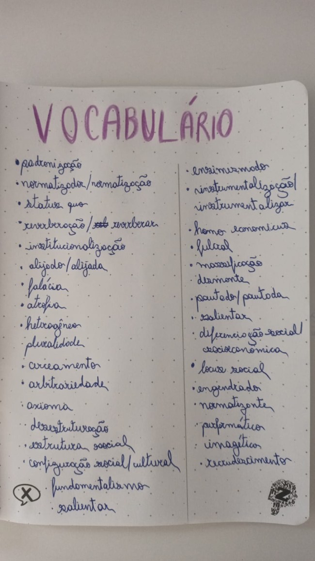 WhatsApp Image 2023-02-13 at 12.42.35 Caderninho de vocabulário, com várias palavras escritas em formato de lista