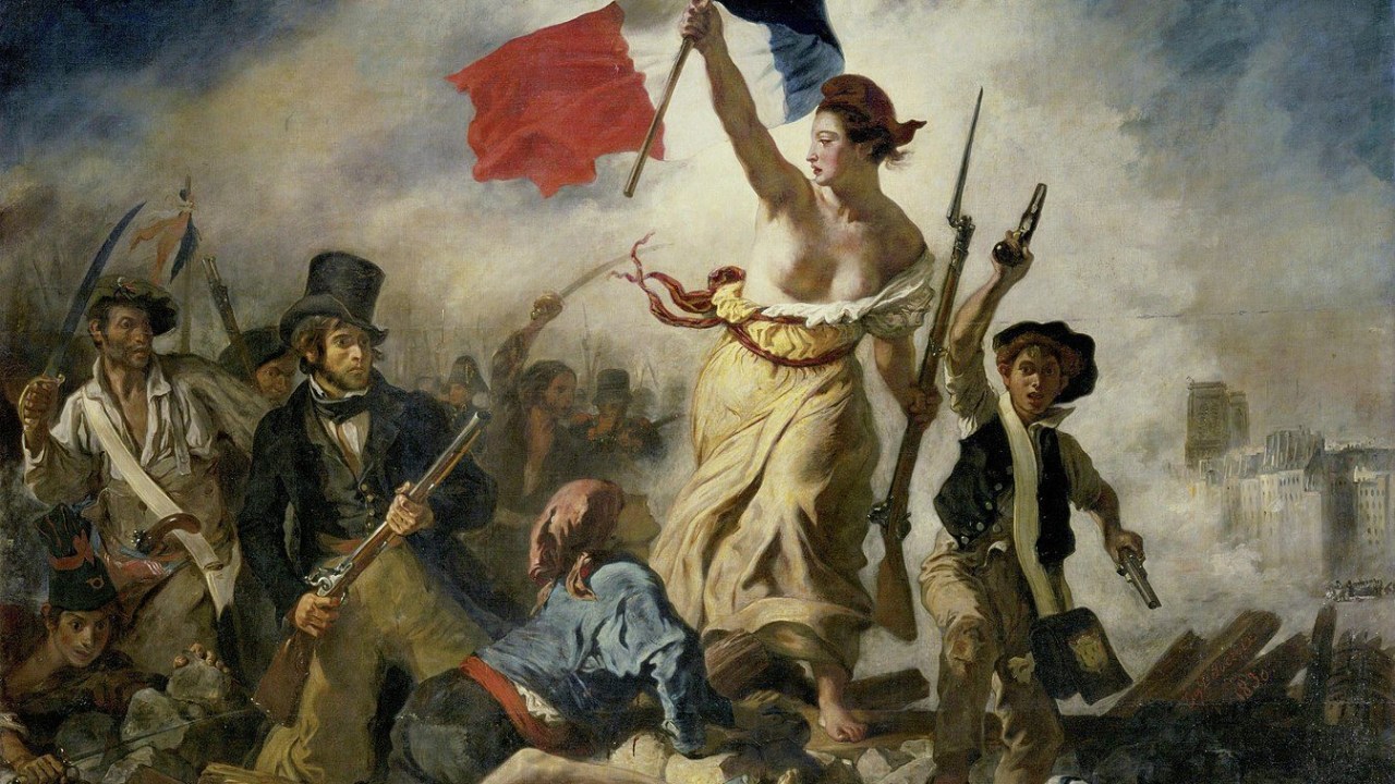 a liberdade guiando o povo, obra de Eugène Delacroix