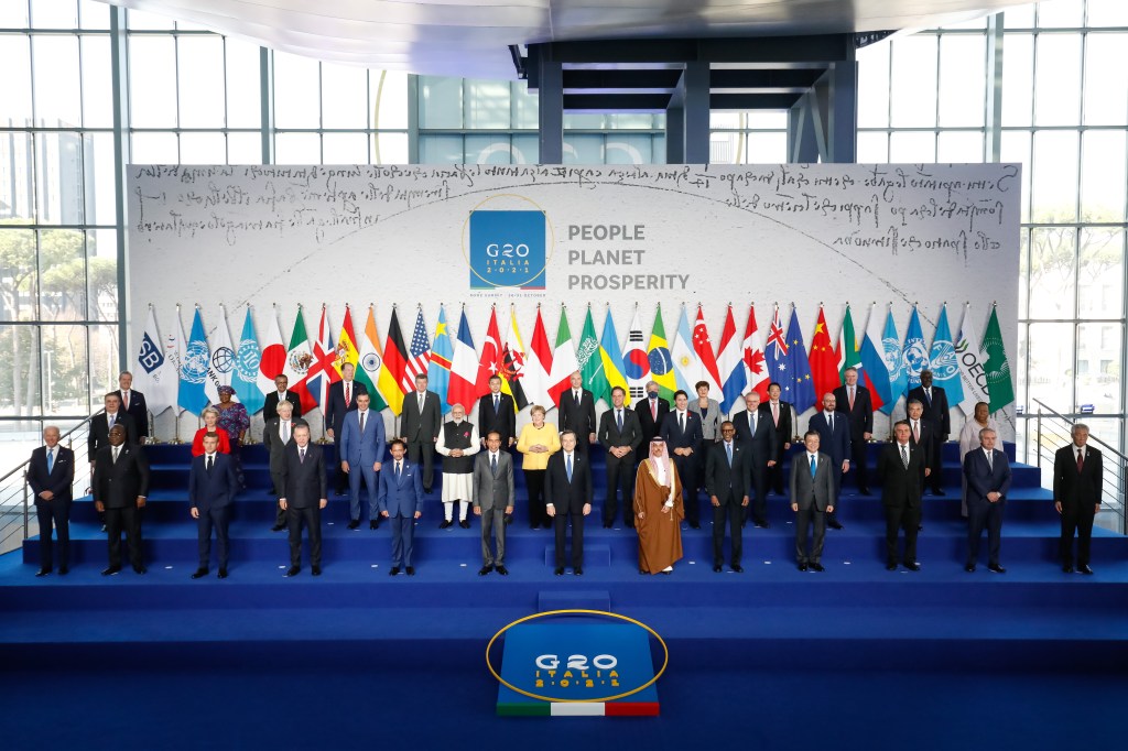 Líderes se reunem no encontro anual do G20, em 2021