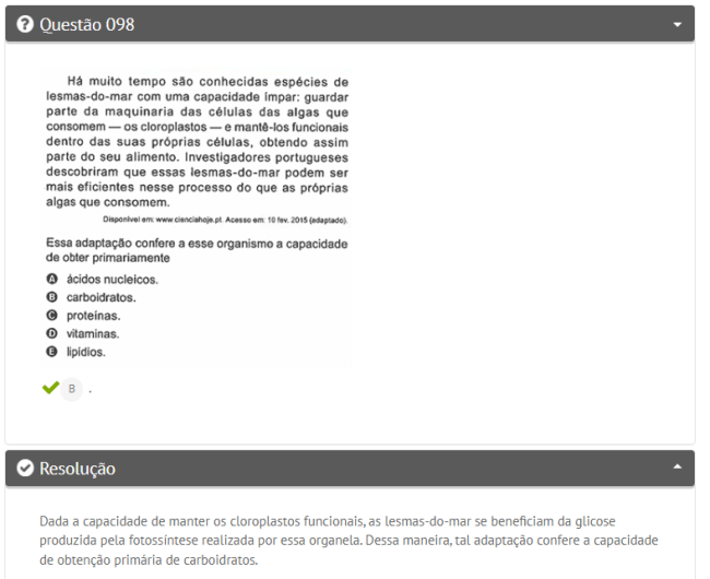 200 questões biologia, Exercícios Biologia