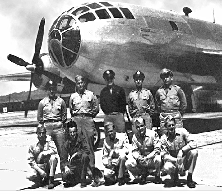 tripulação nagasaki O bombardeiro que lançou a bomba atômica