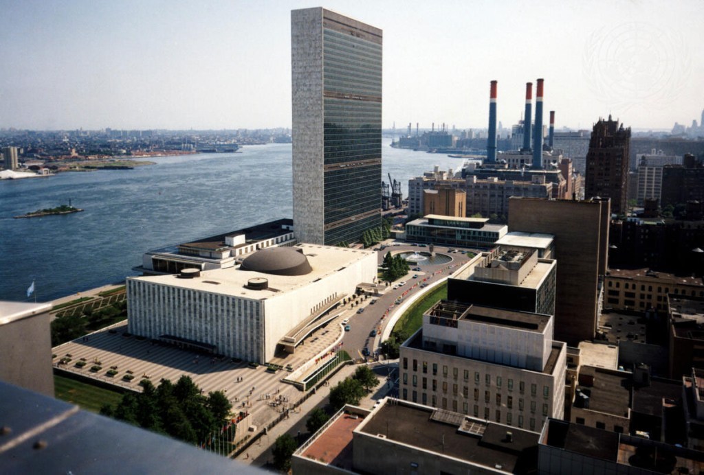 Sede da ONU em Nova York: principal organização internacional criada no cenário do pós-guerra, em 1945