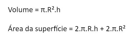 formula volume cilindro