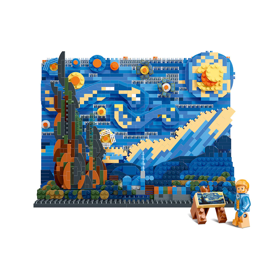 Lego do quadro "Noite estrelada", de Van Gogh