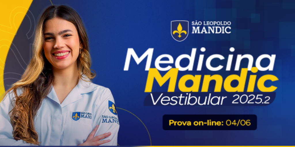 Banner_Abertura Vestibular 1800×900 Mandic Além da infraestrutura moderna e bem equipada, com direito a laboratório de simulação realística, a Mandic também valoriza a formação médica com foco humanizado