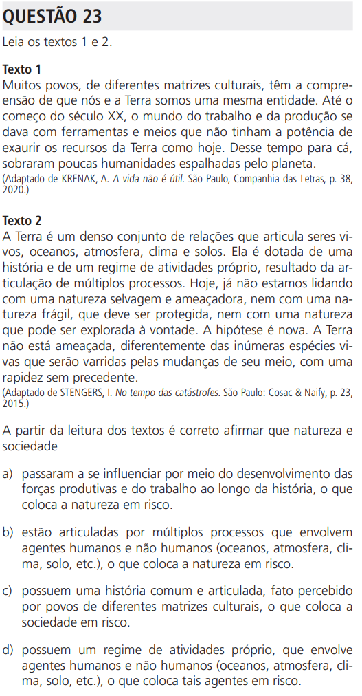 questao-23-unicamp-2026-QX Printscreen da questão 23 da prova QX da primeira fase da Unicamp 2026