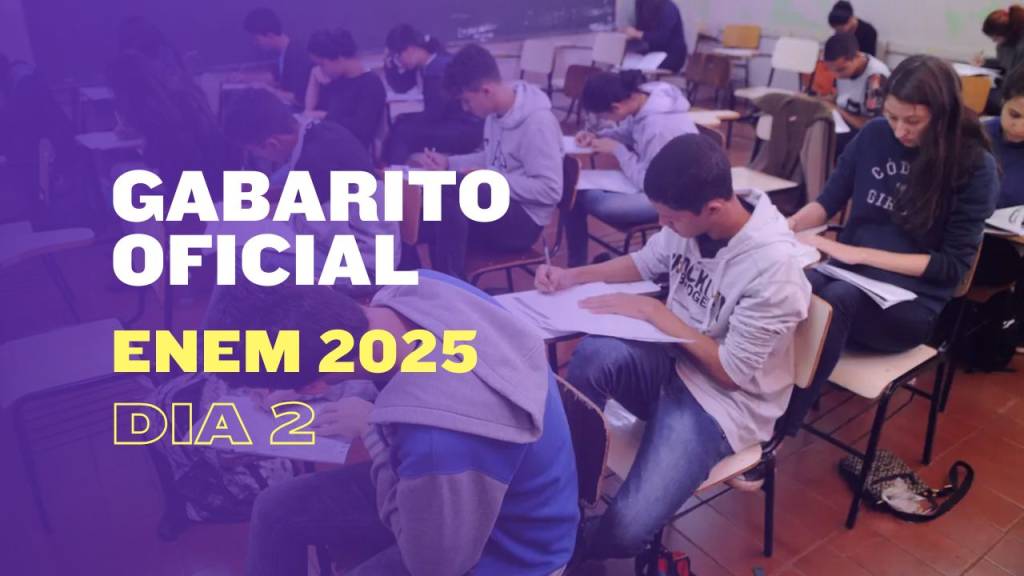Veja o gabarito oficial do segundo dia do Enem 2025