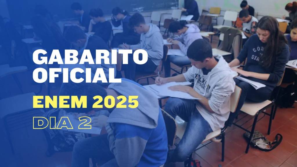 Gabarito oficial Enem 2025: prova azul do segundo dia