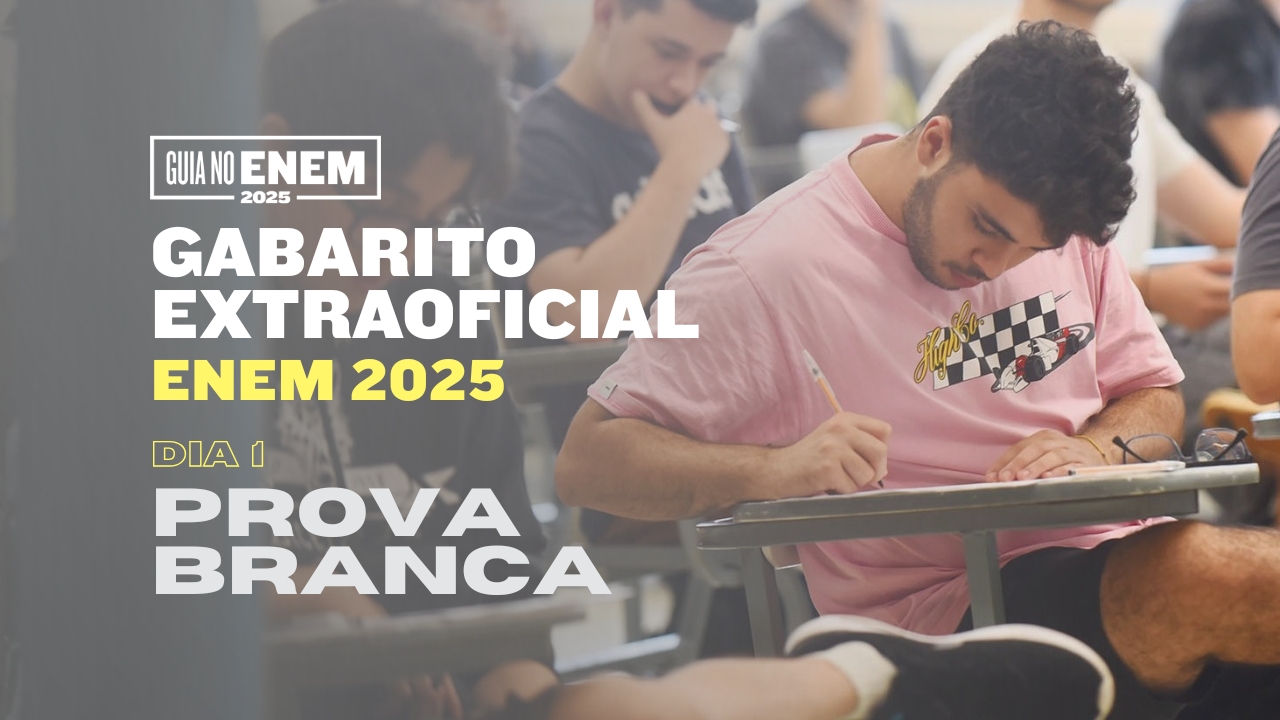 Confira o gabarito extraoficial do Enem 2025 prova branca dia 1. Veja as respostas das questões de Linguagens, Ciências Humanas e Redação preparadas pelos professores do Curso Anglo.
